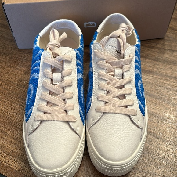 Soludos lbiza Platform Psychedelic Spiral Sneakers Marine Blue Sz 9.5 $149 - Picture 3 of 8